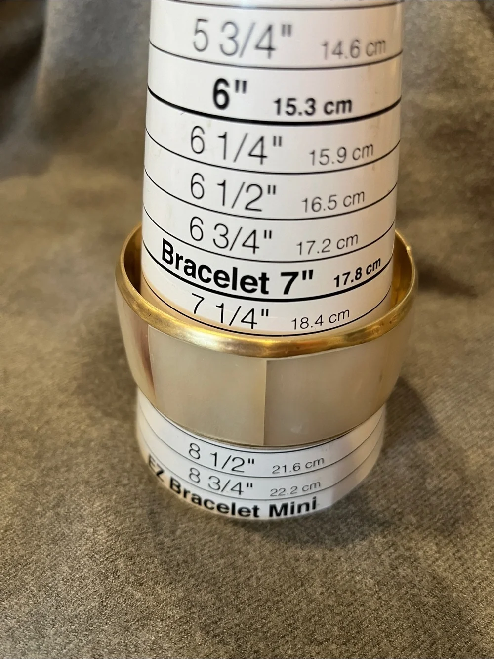 Pair of Brass MOP Bangle Bracelets